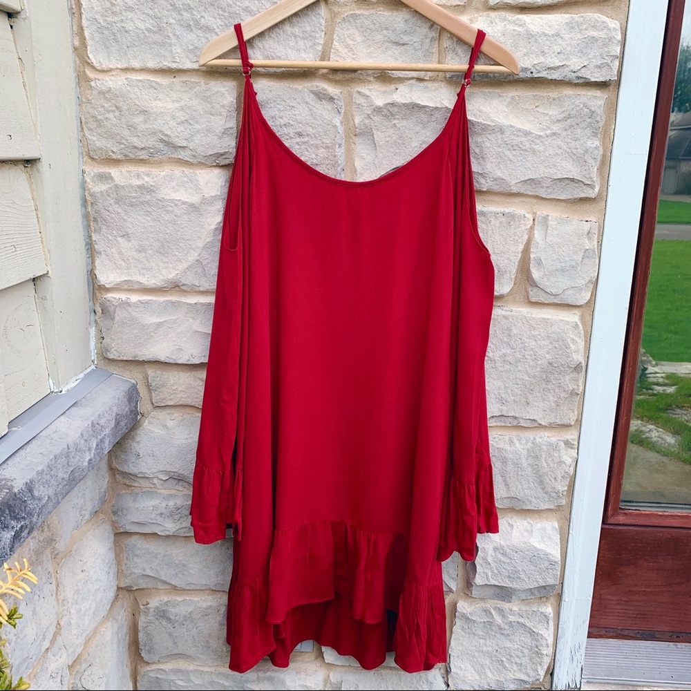 Nordstrom Dee Elle Red Off The Shoulder Dress